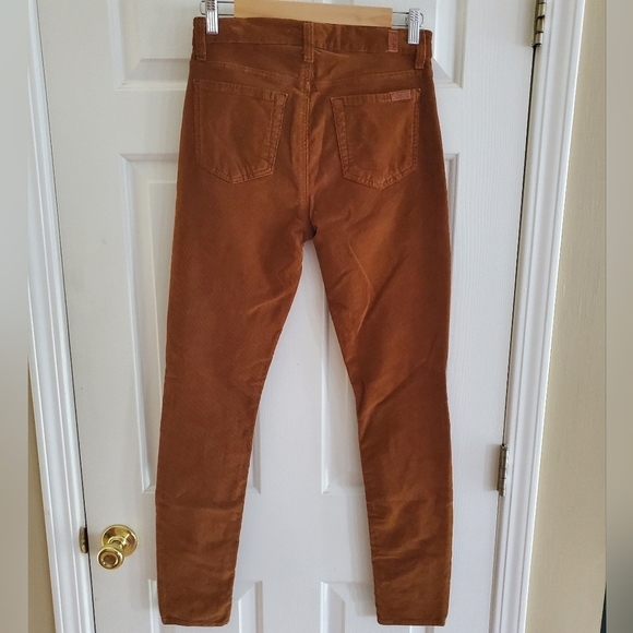 7 For All Mankind Slim Fit Corduroy Pants size 27 (6) in Camel - Picture 4 of 7